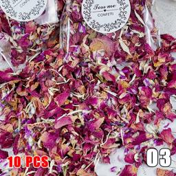 Confete de pétala natural para casamento, flores secas, pop biodegradável, chuveiro nupcial, festa de férias, DIY Deco Rose, 100g, 10PCs - Image 2