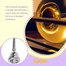 Liga De Cobre Alto Trombone Bocal, Shank Pequeno Trompete, Instrumento De Música, Tenor Acessórios, 12C - Image 4