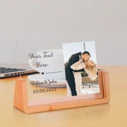 Porta-retrato personalizado com personalizado seu texto para casais, noivado e casamento, quadro de lembrança para a noiva eo noivo, presentes personalizados para ele - Image 6