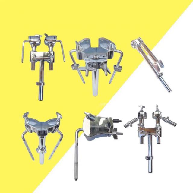 Suporte Tom Drum Bracket com Cowbell – Acessório de Metal Durável para Bateristas e Melhoria de Desempenho Musical