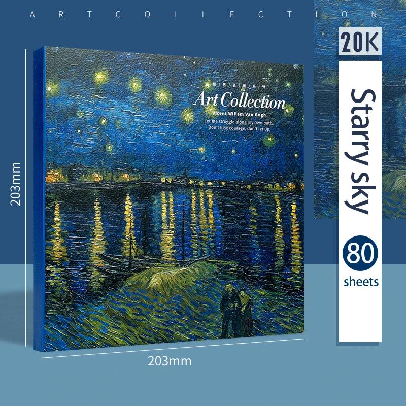 Livro de esboço em branco para estudantes de arte, papel de desenho, pinturas coloridas, pintura a lápis, arte, 80 folhas - Image 1
