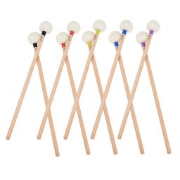 Anti-Slip Felt Cabeça Baquetas, tímpanos marretas, punho de madeira, bumbo Sticks, percussão Instruments Acessórios, 1 par - Image 1