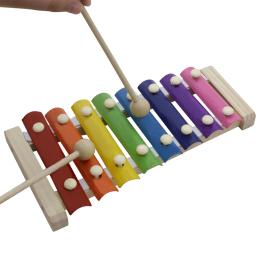 M mbat criança instrumento musical brinquedo quadro de madeira xilofone crianças brinquedos do bebê engraçado presentes educativos precoces com 2 marretas - Image 3