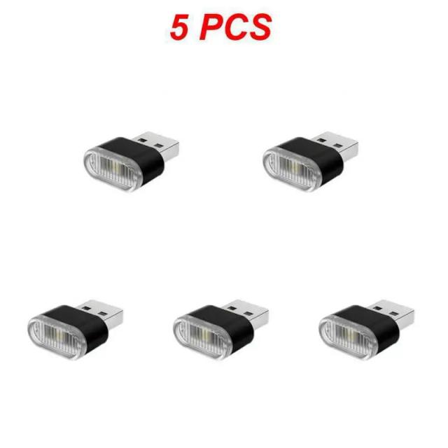 Iluminação Neon Portátil Mini USB para Carro e Casa - Lâmpadas Decorativas e de Emergência, Plug and Play, Disponível em Pacotes de 1 a 5 Peças