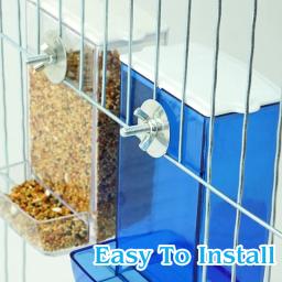 Pendurado automático alimentador de pássaros, papagaio e codorna gaiola, caixa anti-derramamento, Mount Budgie e Cockatiel, Conure Food Dispenser, 1PC - Image 6