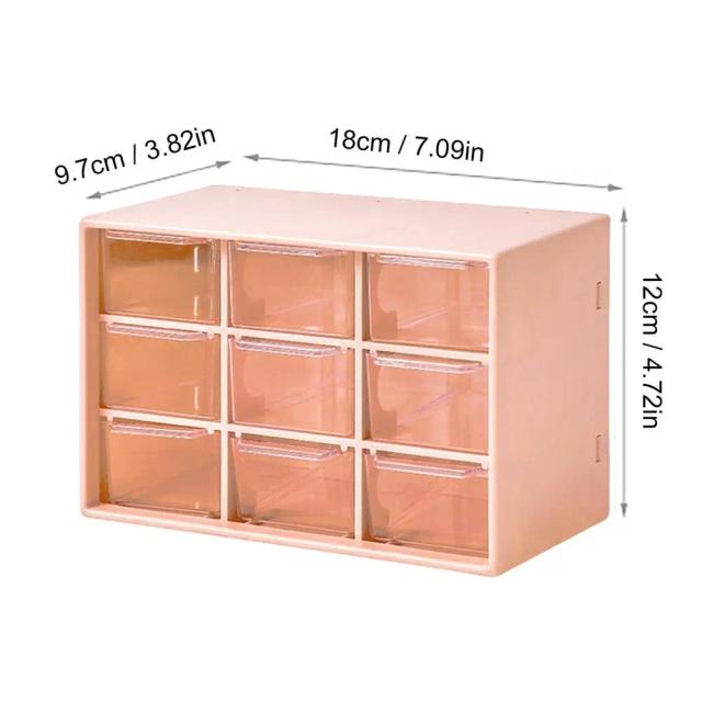 Organizador de Mesa Multifunções com Gavetas Deslizantes e Alta Capacidade para Papelaria e Joias