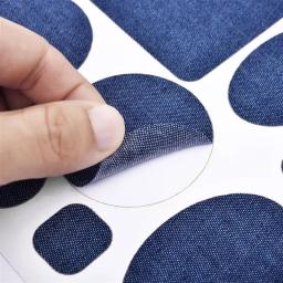 Jeans auto-adesivo remendo diy reparação calças joelho camisa applique vestuário costura acessório para denim tecido jeans emblemas remendos - Image 3