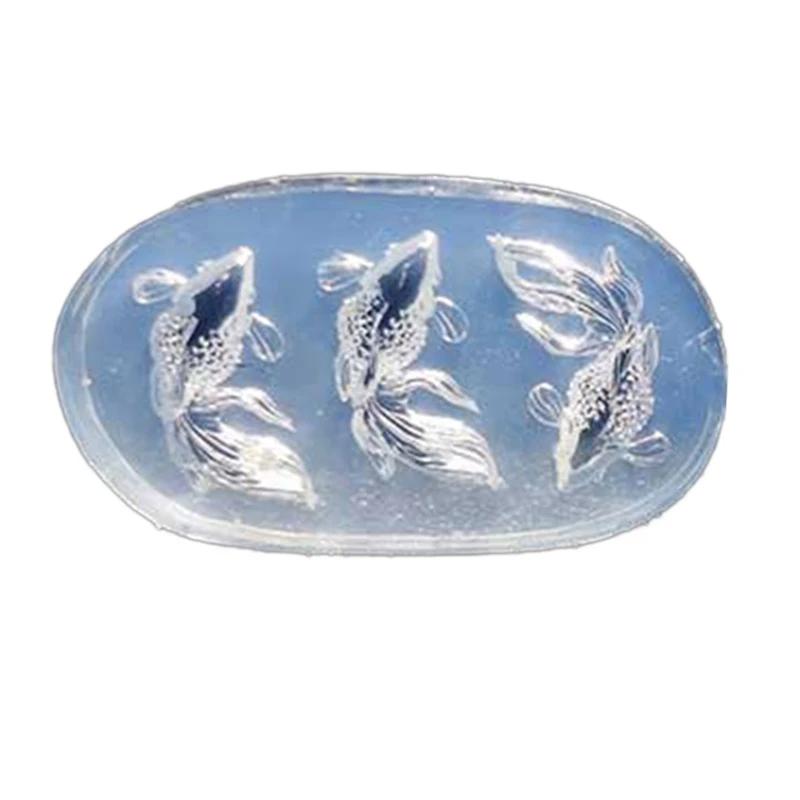 Mini enfeites peixinho dourado, molde para pendurar, pingente, decoração, molde silicone 4XBF - Image 1