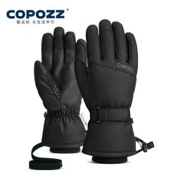 Copozz adulto quente inverno luvas de esqui à prova dwaterproof água 3m thinsulate snowboard luvas térmicas da motocicleta ciclismo das mulheres dos homens - Image 1