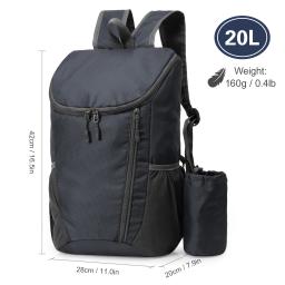 Mochila Repelente de Água Dobrável, Bolsa Leve para Ciclismo, Camping, Escalada, Caminhadas, Viajar, Escolar, 20l - Image 4
