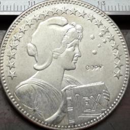 1914 brasil 400 riscas reis padrão prata cópia moeda - Image 2