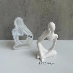 Corpo Gesso Enfeites Silicone Moldes Arte Corpo Humano Esquerda Para a Direita Resina Gotejamento Molde Silicone Moldes para Cimento - Image 4