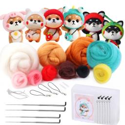 Pacote de feltragem de lã para DIY artes e ofícios, agulha feltragem starter kit, brinquedo artesanal animal, fio não acabado, bordado, 1 pc - Image 1