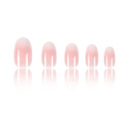 24 pçs oval curto rosa imprensa em unhas simples ombre primavera unhas falsas para doce atrevido legal feminino & menina removível wearable arte do prego - Image 6