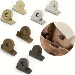 Fivela magnética Snap Clip Fixadores, Fechos de metal, botões, bolsa, bolsa, carteira, artesanato, sacos, peças, fechamento, borda, 5 conjuntos - Image 1