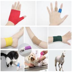 Auto-adesivo elástico bandagem, dor-prova, rasgo fácil, ginásio, desporto, proteção, alívio, futebol, kit de ténis, Pet Aid Use, 10pcs - Image 6