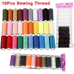 10 pçs kits de linha de costura 200 jardas cada carretel linha de poliéster mão costura linha de bordado para diy artesanato ferramenta máquina de costura - Image 1