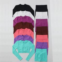 Conjunto de treino de 2 peças para mulheres, shorts de ioga, roupas esportivas, roupas esportivas, roupas de ginástica - Image 5