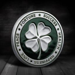 Lucky Four Leaf Clover Coleção Moedas, Elefante Medalha Comemorativa, Metal Laca Artesanato, Moedas De Ouro - Image 5
