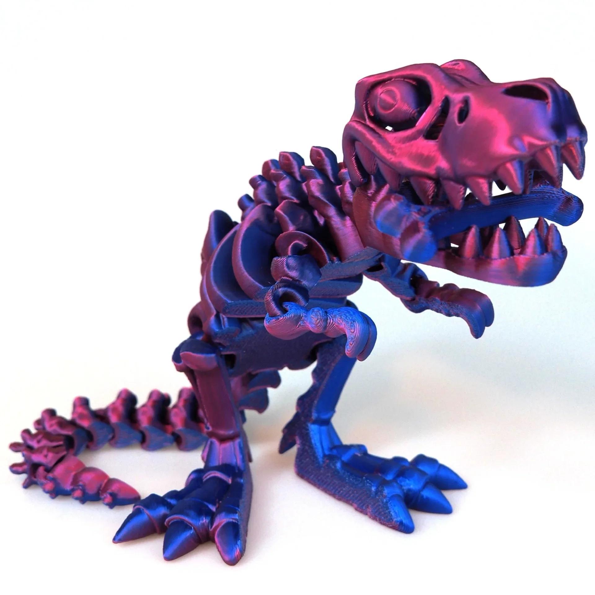 Tyrannosaurus rex fóssil dragão, crânio de impressão 3D, articulação móvel, brinquedo de decoração, pode ficar grande boca, modelo de dinossauro, novo - Image 1