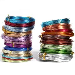 Fio de alumínio colorido para fazer ornamentos, material de artesanato diy, acessórios de busca artesanal, fio flexível, fio de alumínio redondo - Image 1