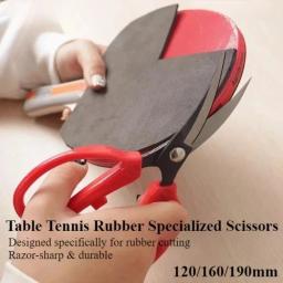 Cortador de capa de tênis de mesa tesoura de borracha virada cotovelo de borracha ping-pong bat faca de corte de borracha afiada cortador profissional - Image 6