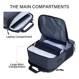 Mochila para laptop de 14 polegadas, fina, expansível, compartimento independente para computador de grande capacidade, anti-respingo, à prova de choque, anti-arranhões, - Image 4