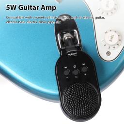 Amplificador recarregável de guitarra BT tipo C, alto-falante portátil plug-in para todas as guitarras elétricas, instrumentos de sopro, giratório de 270 °, 5W - Image 3