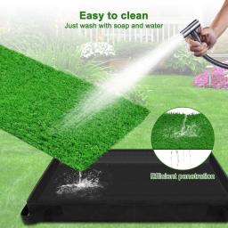 Tapete Potty Grass para Pet Training, Grama artificial para cães, Bandeja dobrável, Relva do banheiro, Cão pequeno, Treinamento de Xixi em casa - Image 2