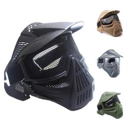 Zlangsports Paintball Airsoft Tático Máscara Facial Completa com Viseira de Sol CS Cosplay Halloween Máscaras Airsoft Protetor Acessorios - Image 1