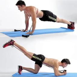 Corda de tensão multifuncional para fitness, 5 tubos, elástica, pedal de ioga, faixa de resistência, corda de tensão para alongamento, treinamento de abdômen - Image 5