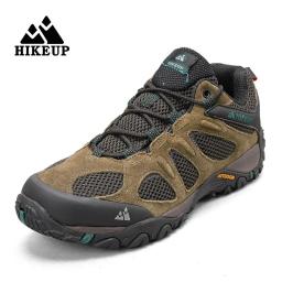Hikeup-Respirável Splashproof Outdoor Caminhada Sapatos para Homens, Esporte de Escalada, Caça Trekking Sneaker - Image 3