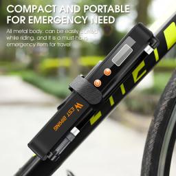Bicicleta elétrica recarregável Bomba, Auto-Stop pneu Inflator com manômetro, Bicicleta e Motocicleta Bola, 130 PSI, 7.4V, 1500mAh - Image 3
