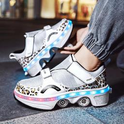 Segurança Patins Ajustáveis Duráveis para Adultos, Sapatos de Patinação Confortáveis, Dupla Finalidade, 4 Rodas em Sapatos, Nova chegada - Image 3