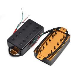 Captador Humbucker para guitarra elétrica LP, bobina dupla, 12 furos, 50mm, 52mm, pescoço, ponte, preto, cromo - Image 4