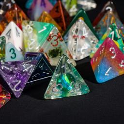 Dados poliédricos para Role Playing Board Game, DND, cor aleatória, D & D, RPG, massa, D4, D6, D8, D10, D %, D12, D20, 10pcs por conjunto - Image 6