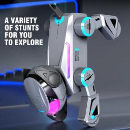 2 em 1 controle remoto inteligente robô cão eletrônico dublê comando programável toque-sense música música crianças brinquedos para meninos - Image 4