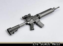 Zytoys 1/6 mini brinquedos modelo arma mk12 pvc material clipes não pode ser ateado fogo modelo caber 12 "figura de ação cena componente - Image 6
