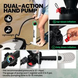 Prancha SUP inflável antiderrapante, prancha de remo, prancha de turismo, wakeboard, trajes de longboard, 10'6"×32"×6" - Image 5