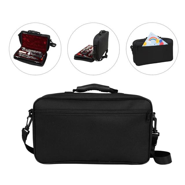 Bolsa de Pano Portátil e à Prova d'Água para Clarinete e Oboé - Estojo para Armazenamento de Instrumentos Musicais e Palhetas