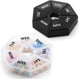 Caso De Pílula De Plástico Portátil, Tablet Titular, Candy Box, Organizador De Viagem, Dispenser, Recipiente, Caixas De Armazenamento, 7 Dias, 1Pc - Image 1
