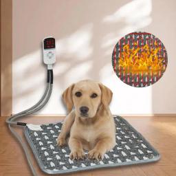 Almofada de aquecimento para animais estimação útil 4 timmings macio gato do cão de estimação doméstico cobertor aquecido para o inverno cobertor elétrico do cão de estimação esteira elétrica - Image 2