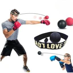 Bola de velocidade de boxe montada na cabeça, bola de soco pu mma muay thai, treinamento de combate, reação olho-mão, saco de areia para casa, equipamento de boxe - Image 2
