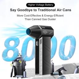 THERAGUN X3PRO Mini Ventilador de jato turbo portátil-150000RPM Poderoso espanador de ar comprimido para secador de carro/PC/casa/indústria - Image 4