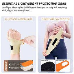 Protetor de pulso elástico ultrafino, adequado para ambas as mãos para evitar artrite de entorse, esportes, fitness, 1pc - Image 3
