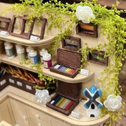 Loja de Pigmentos Casa Casas de Bonecas, Kits de Construção em Miniatura, Dollhouse com Móveis, Villa para Meninas, Presentes de Aniversário - Image 4