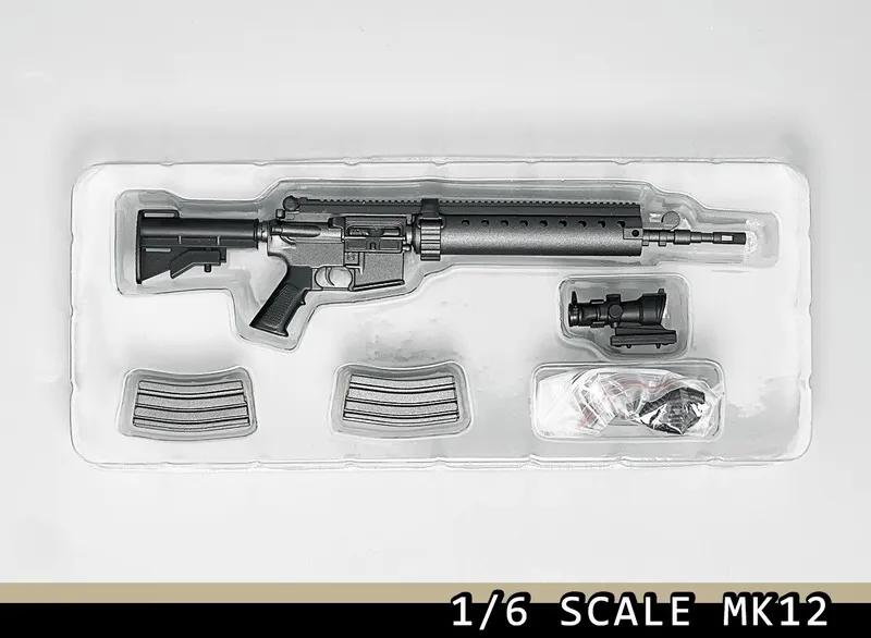 Zytoys 1/6 mini brinquedos modelo arma mk12 pvc material clipes não pode ser ateado fogo modelo caber 12 "figura de ação cena componente - Image 1