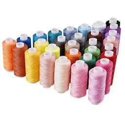 Fio de poliéster Sewing Thread Roll, máquina mão bordado, 200 jardas cada carretel para casa, 24 cores, 100 fios - Image 2