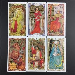 Novo jogo de cartas tarô dourado, jogo de tabuleiro, adivinhação, arte, adivinhação, arte, com guia, para festa - Image 4