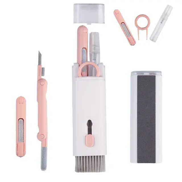 Kits de Limpeza 7 em 1: Ideal para Teclados, Fones de Ouvido, Laptops e Telas